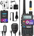 Dual Band 2-Way Radio with 2 Rechargeable 2100mAh Battery Pack of 2 F876