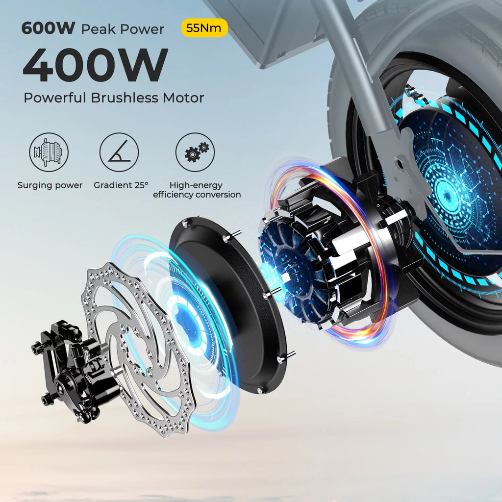 Foldable 36V 10Ah 400W Motor Electric Bike Q56458
