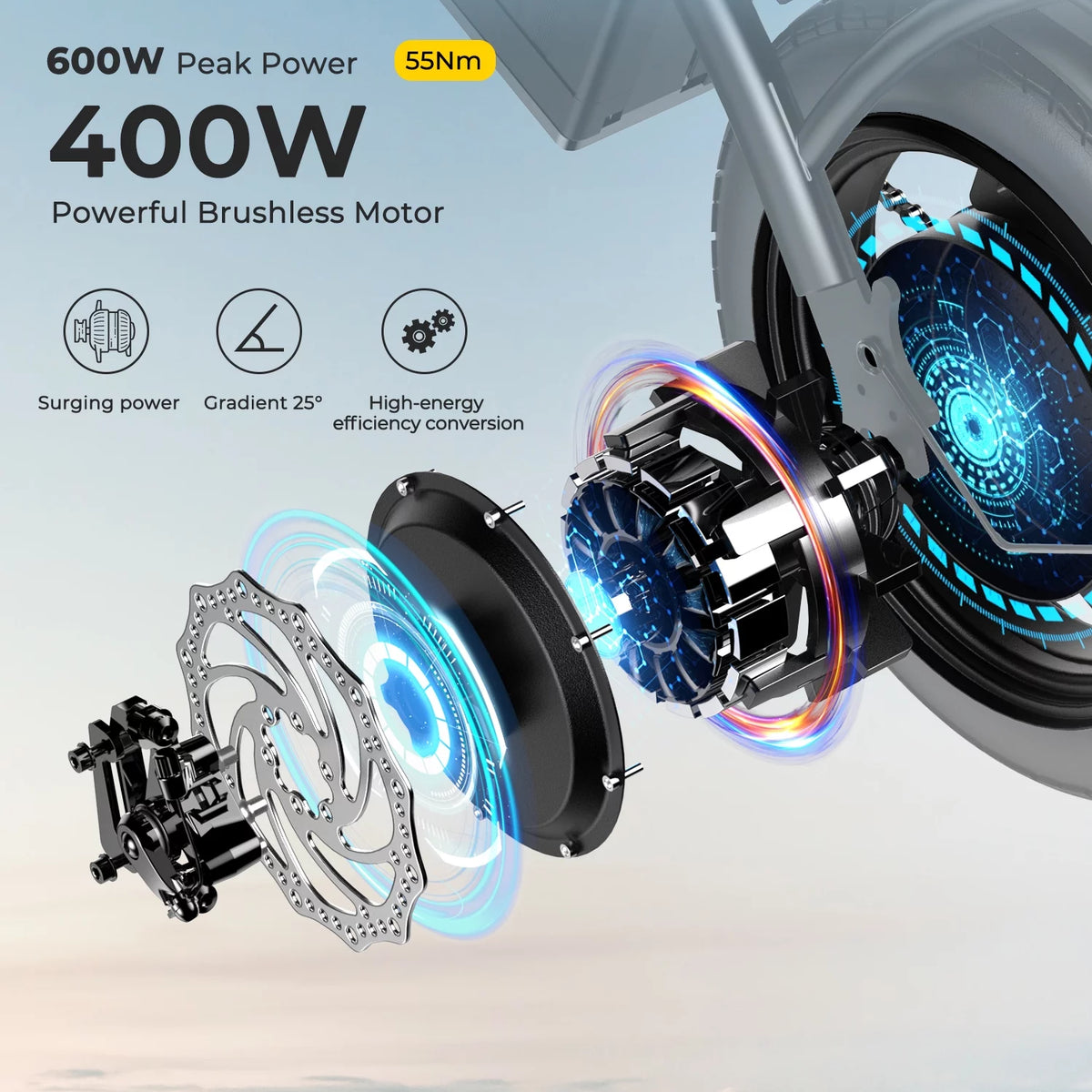 Foldable 36V 10Ah 400W Motor Electric Bike Q56458