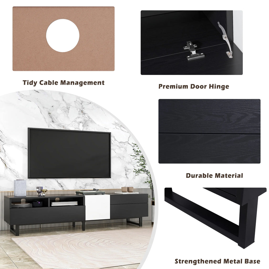 Modern TV Stand with Double Storage Space J57843