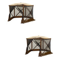 Portable Outdoor Gazebo Canopy Shelter Brown 2 Pack R151111