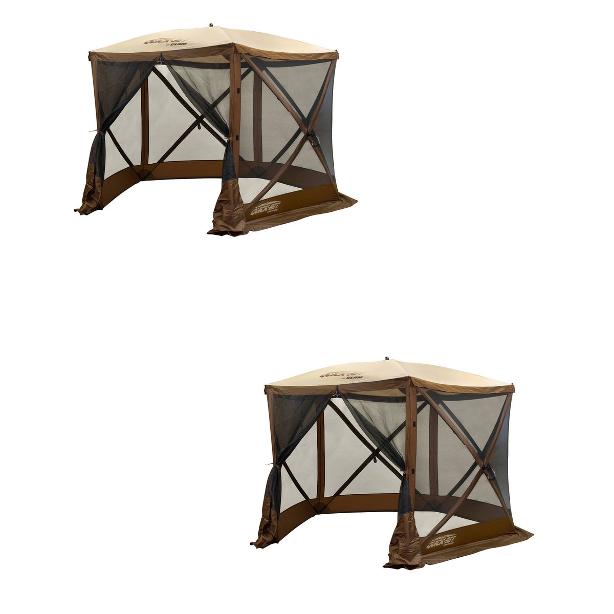Portable Outdoor Gazebo Canopy Shelter Brown 2 Pack R151111