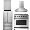 36 Propane Gas Range, Range Hood, Refrigerator, Dishwasher O518185