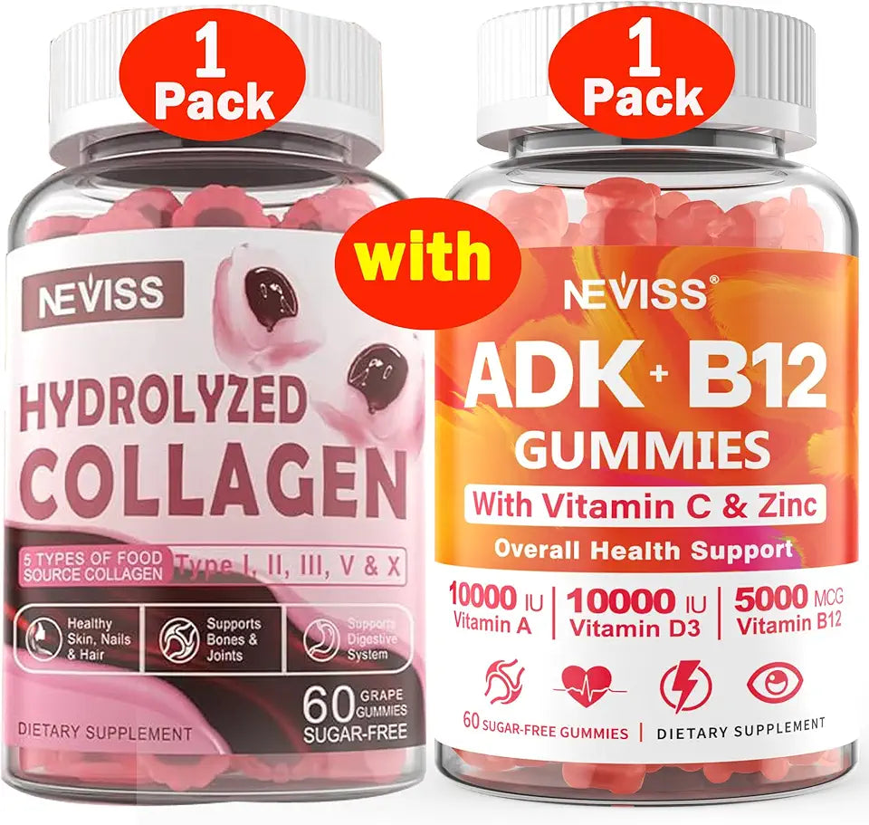 Hydrolyzed Collagen Gummies + Vitamin ADK with B12 Gummies L92958