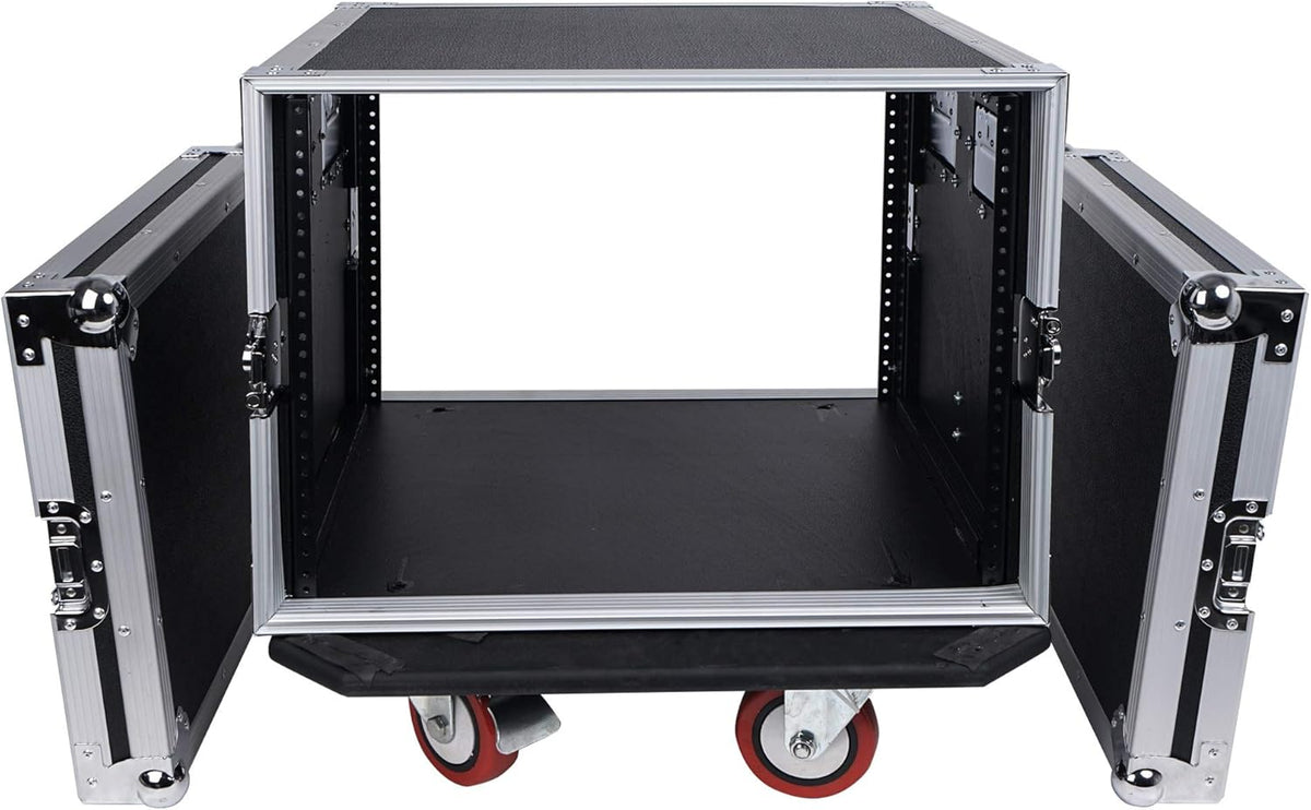 8U PA DJ Rack Road Case with Casters U956
