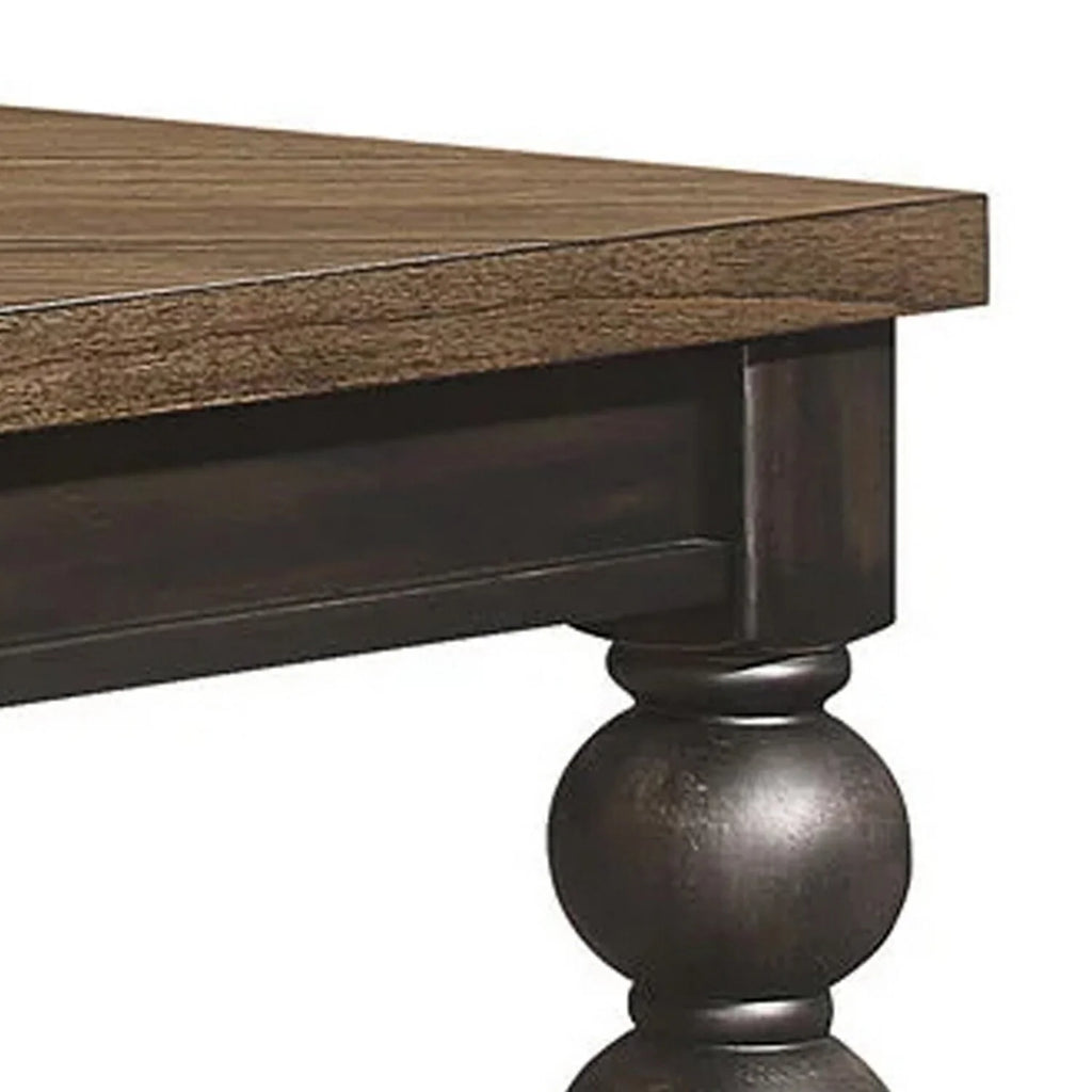 Brown Extendable Wood Dining Table J314802