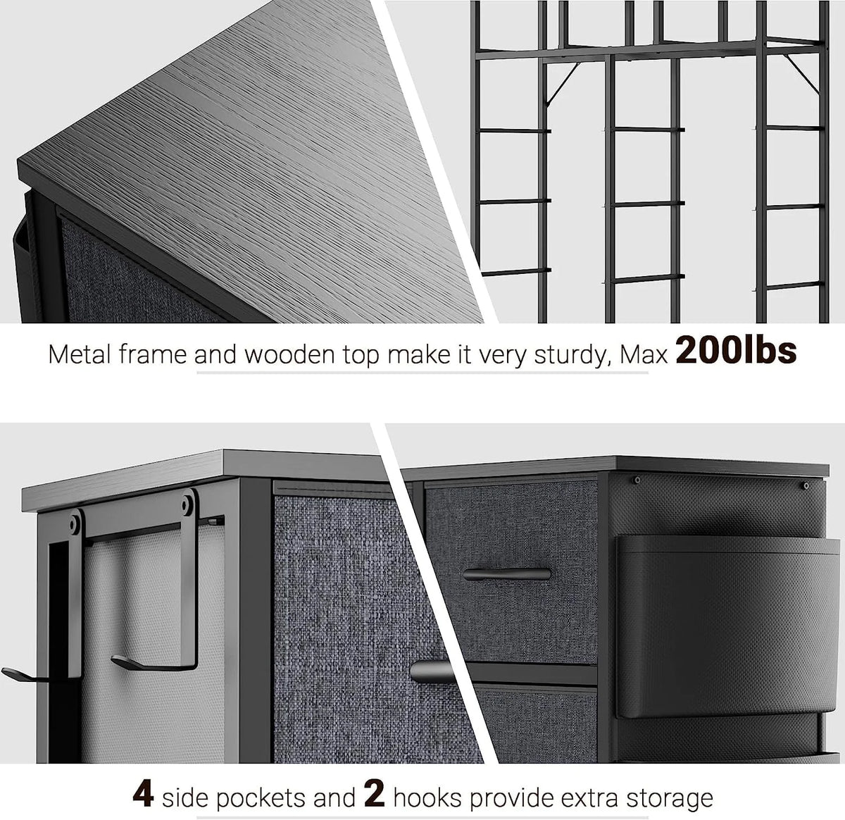 12 Drawer Fabric Dresser I30035