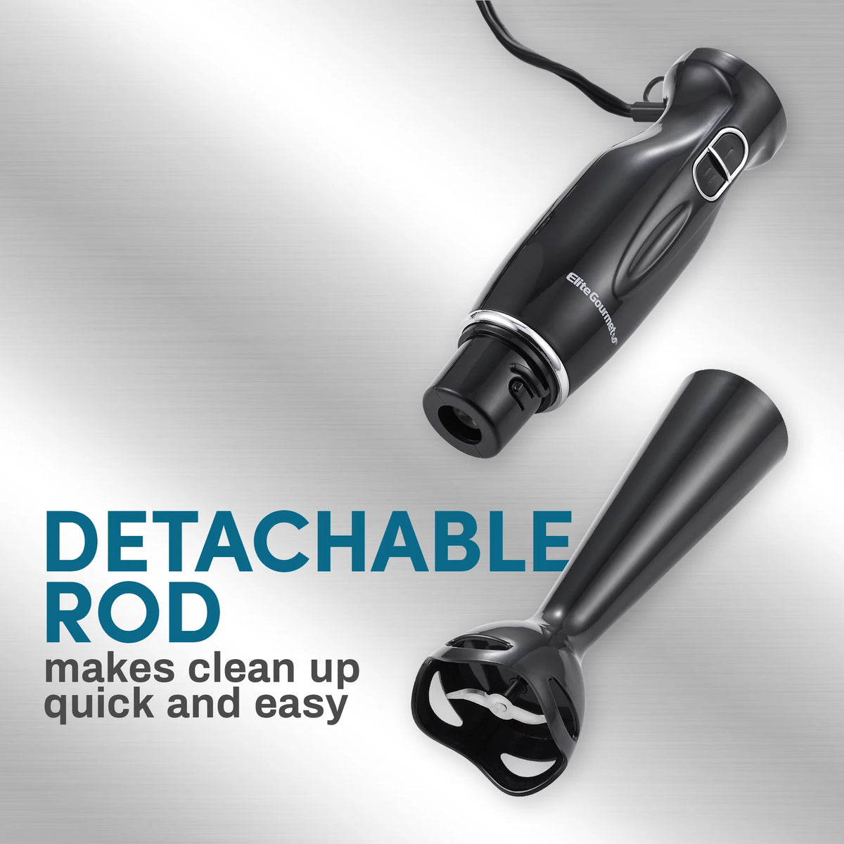 2 Speed 300W Hand Blender with Detachable Wand, Black B4325