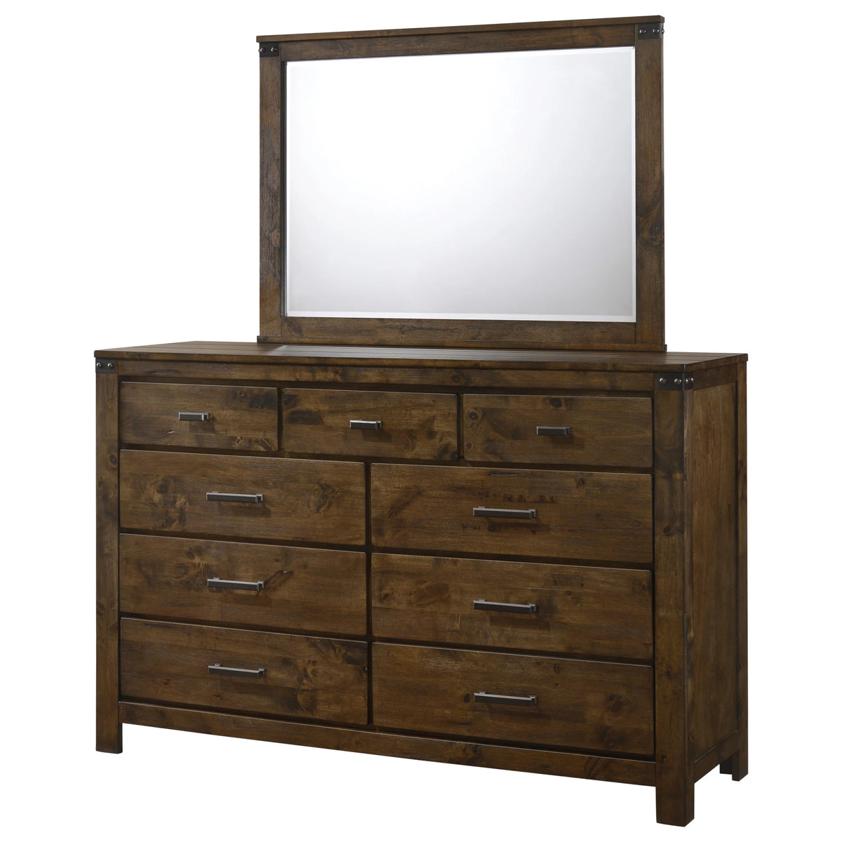 6pc Queen Size Wooden Bedroom Set E351