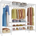 White Freestanding Wire Garment Rack A33915