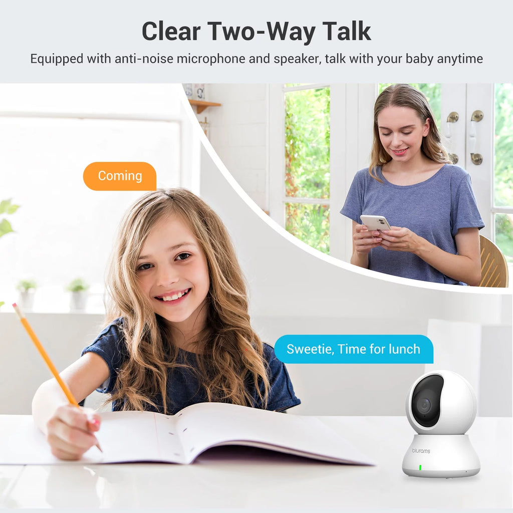 2K Security Camera with Night Vision and 2-Way Audio S6543