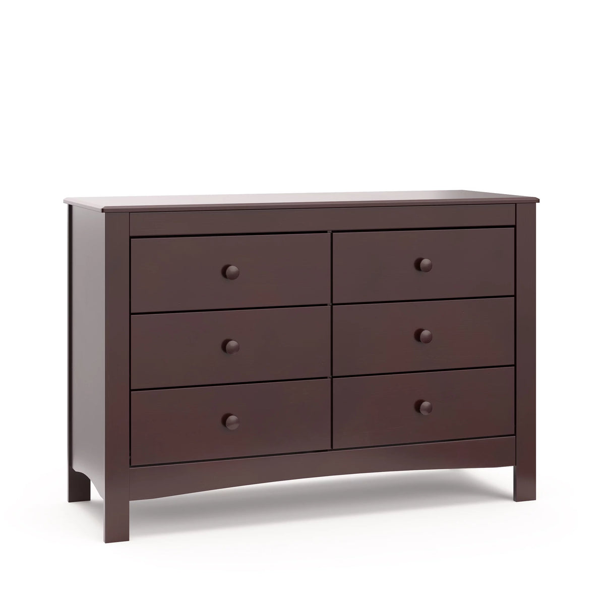 White 6 Drawer Double Dresser X52429