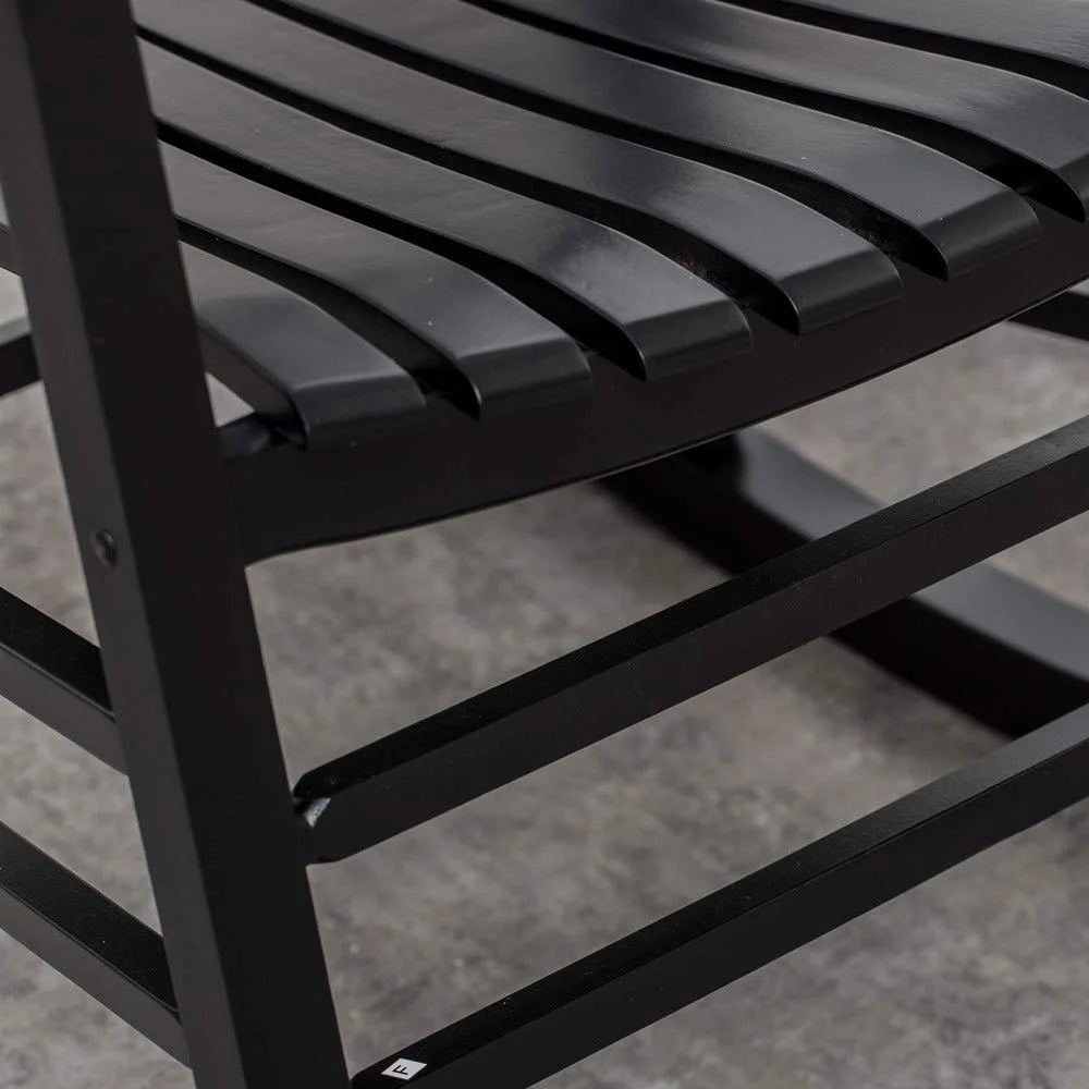 3 Piece Patio Rocking Chair Set with Side Table Black M8487