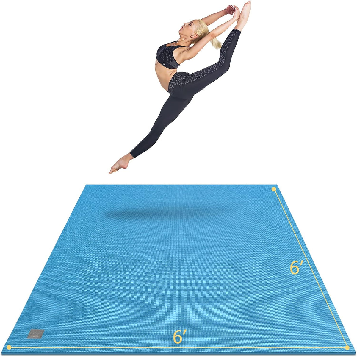 6'x6'x7mm Non-Slip Thick Yoga Mat A286557