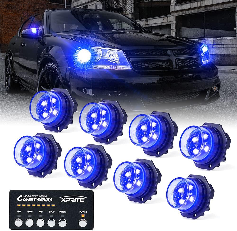 White Amber LED Strobe Lights Kit 8 PCS Q147919