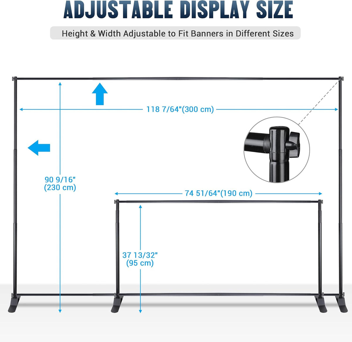8x10 Ft Heavy Duty Telescopic Banner Stand with Carry Bag Z352339