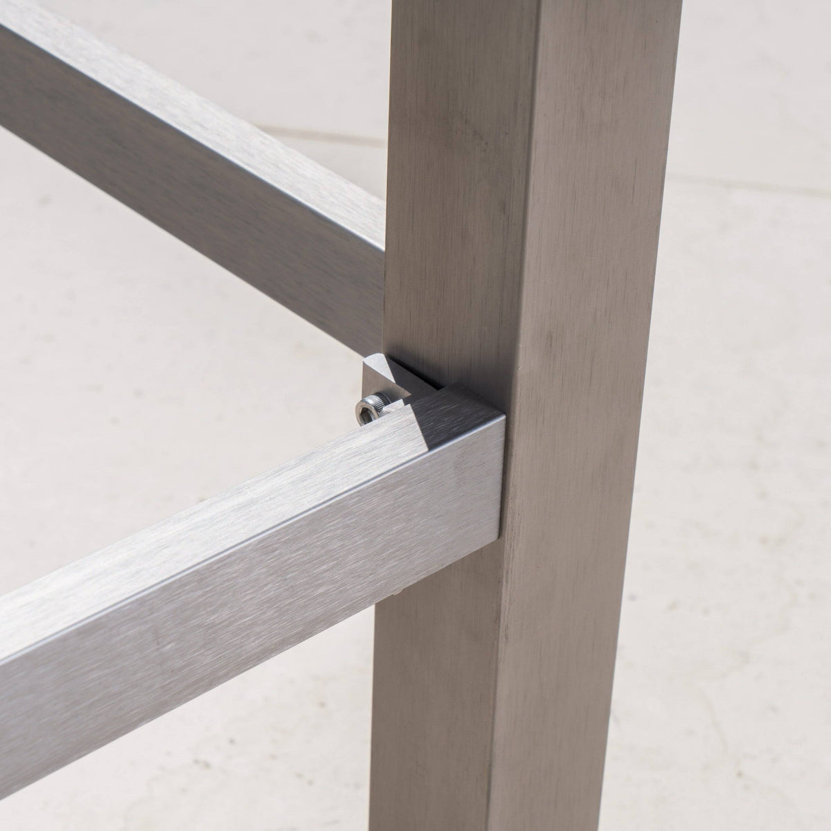 Square Aluminum Bar Table with Glass Top T320735