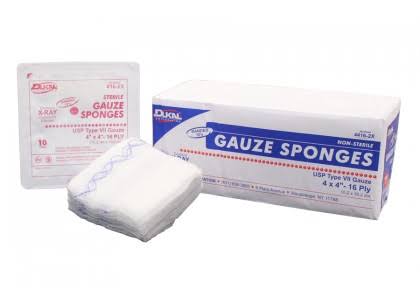 Sterile X-Ray Detectable Gauze Sponge 16 Ply 4x22 W612