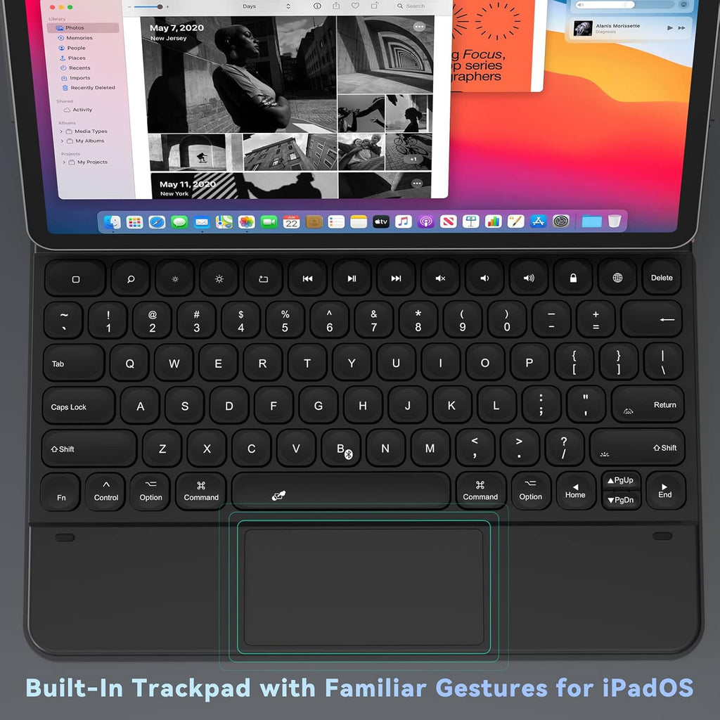 Bluetooth Keyboard with Trackpad Black N4662