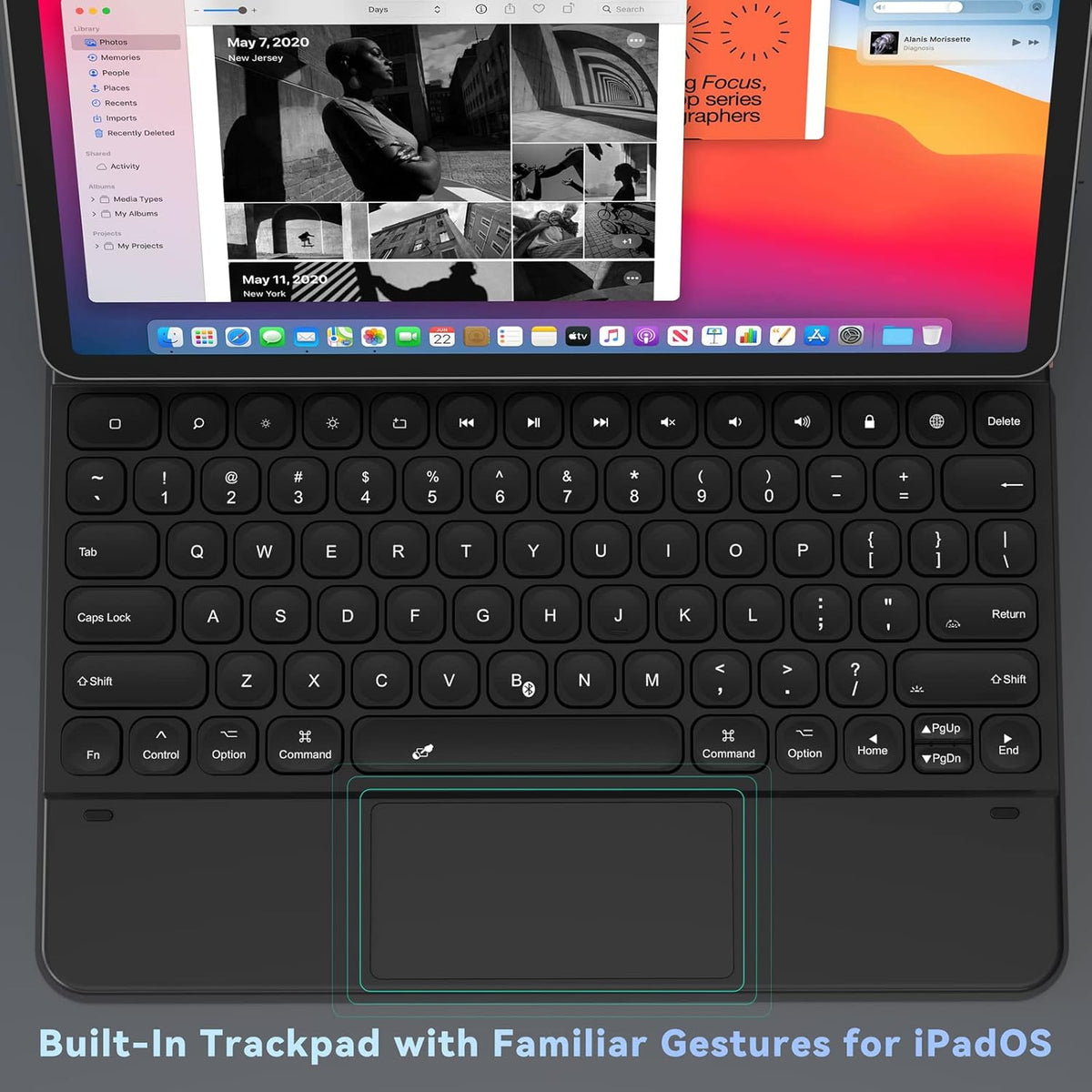 Bluetooth Keyboard with Trackpad Black N4662