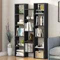 Modern 5-Shelf Bookcase with 14-Cube Display S472092
