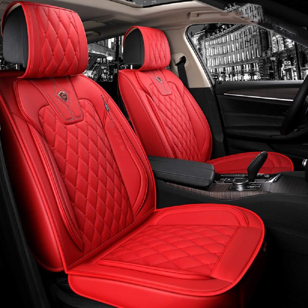 Blue PU Leather Car Seat Covers Full Set F157