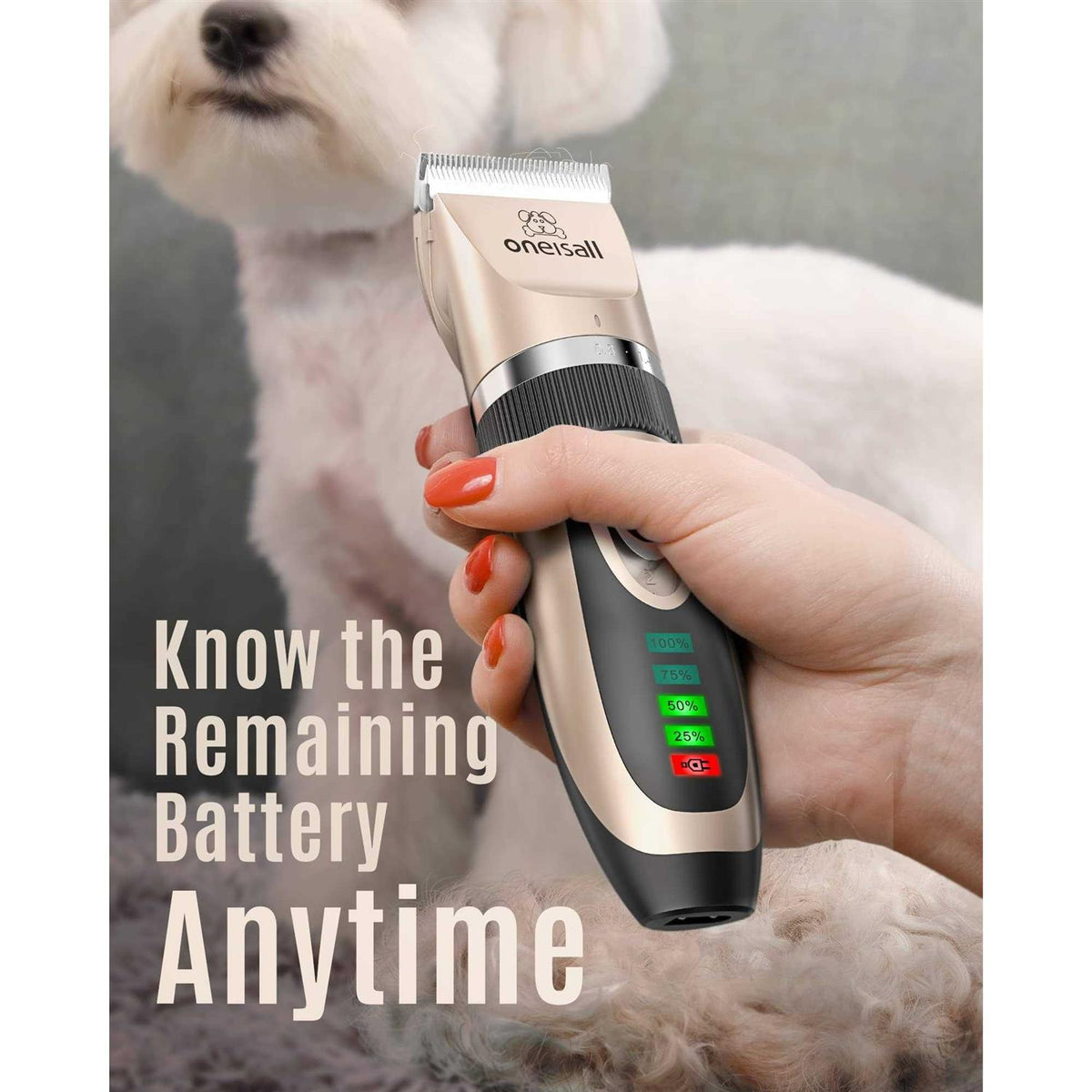 Low Noise 2-Speed Rechargeable Cordless Dog Clippers H34367