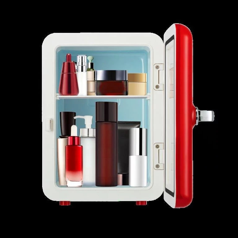 Portable Retro 6-Can Mini Cooler Red D655220