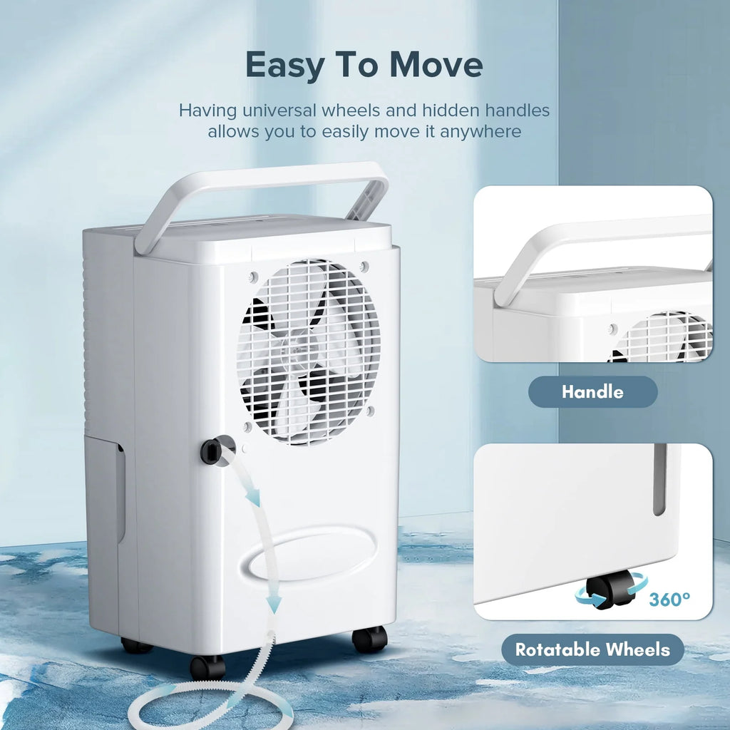 30 Pint Portable Dehumidifier with Drain Hose L434