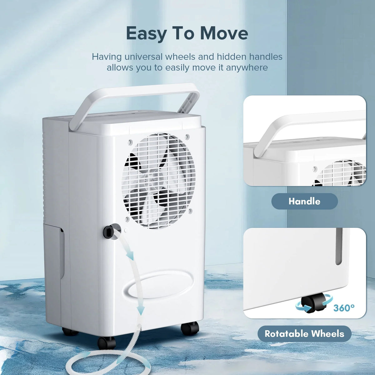 30 Pint Portable Dehumidifier with Drain Hose L434