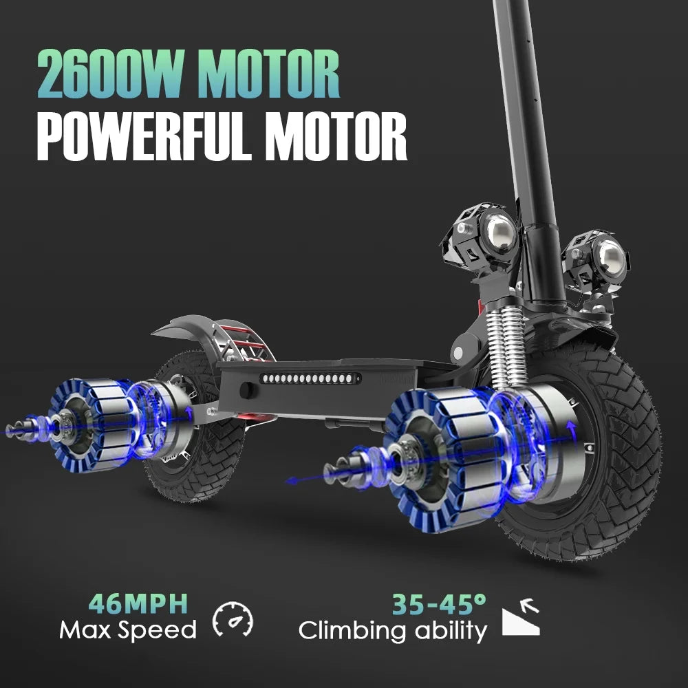 Electric Scooter, 60V 2600W Dual Motors N415