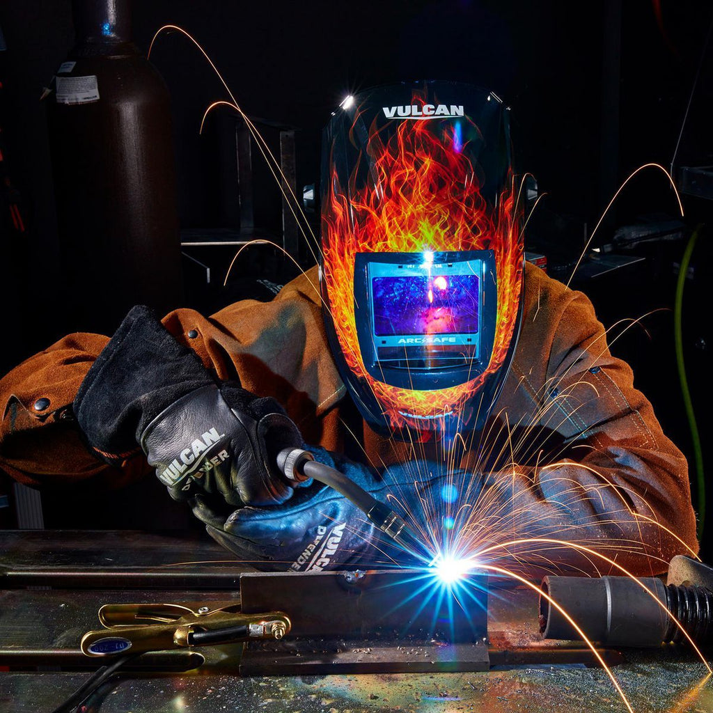 Auto-Darkening Welding Helmet with Flame Design R56801