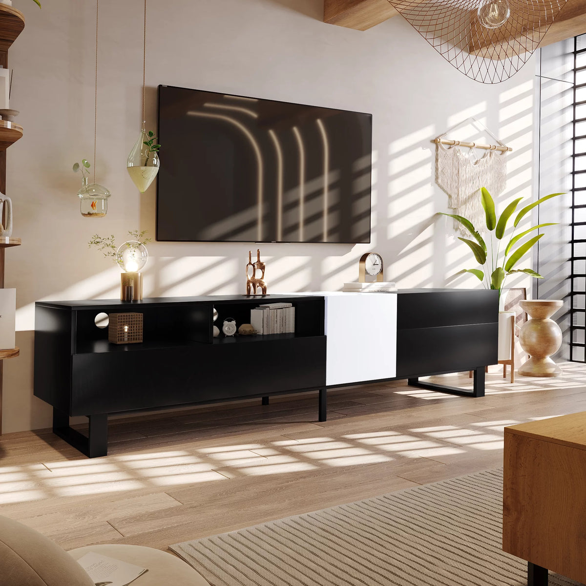 Modern TV Stand with Double Storage Space J57843