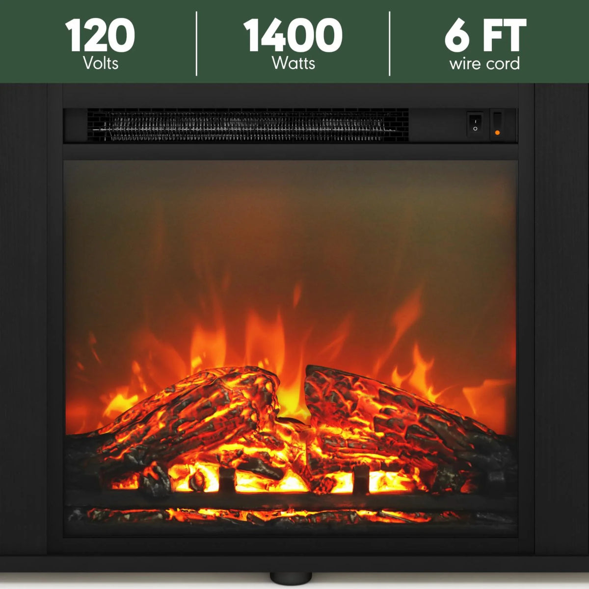 Corner TV Stand with Fireplace E489