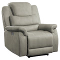 Gray Microfiber Power Reclining Chair I451103