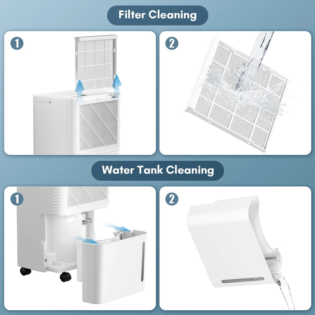 30 Pint Portable Dehumidifier with Drain Hose L434