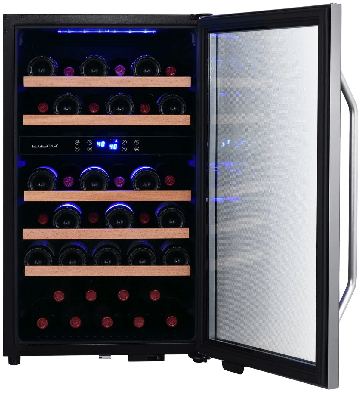 38 Bottle Capacity Free Standing Wine Cooler - Stainless Steel B93487