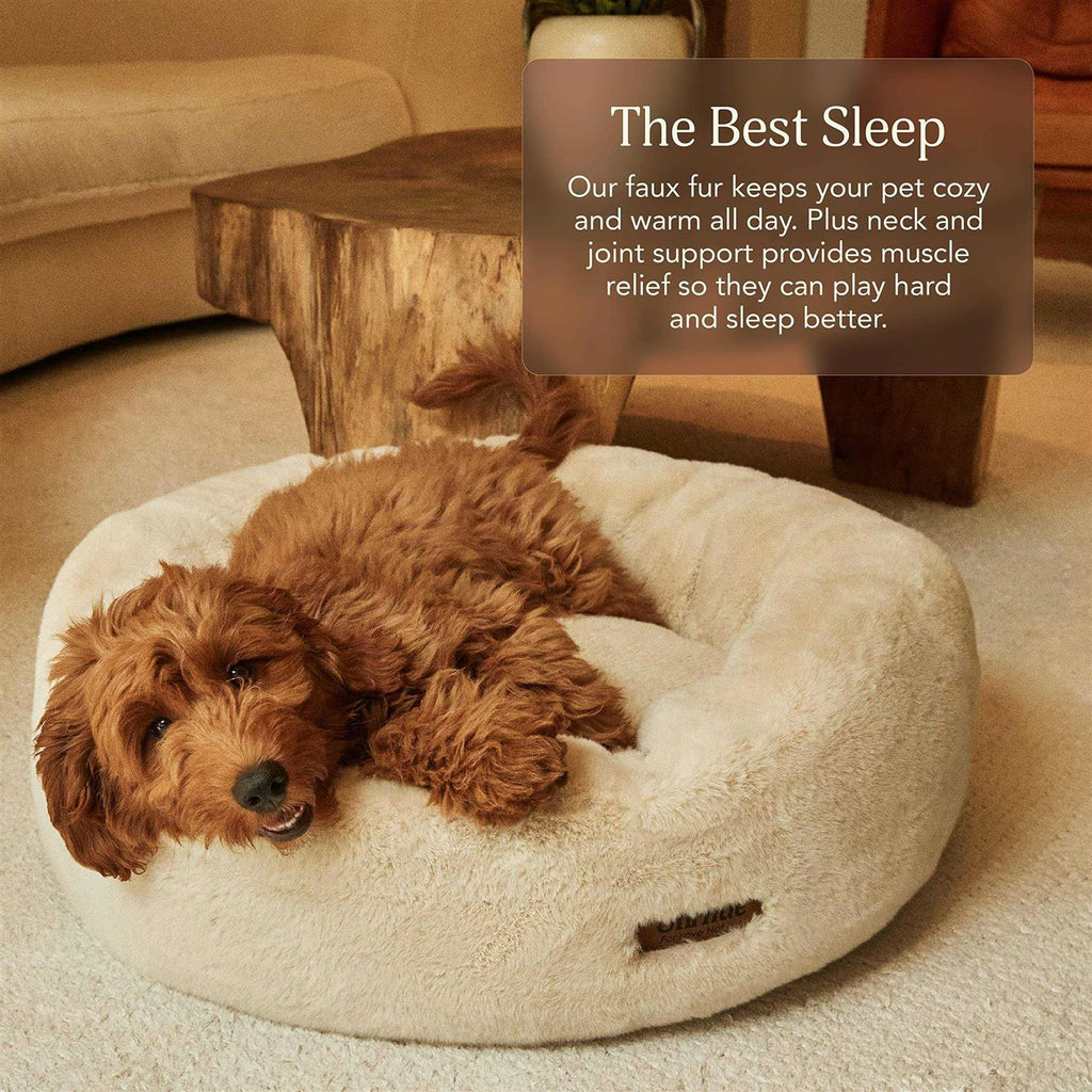 Extra Soft Dog Bed Removable Faux Fur Cover V5453