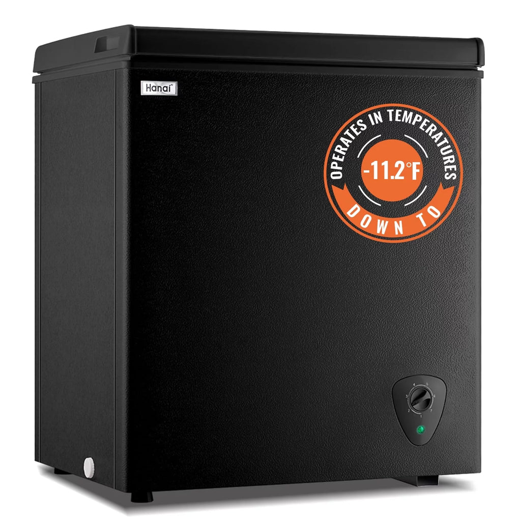 5.0 Cu.ft White Chest Freezer with Storage Basket E549