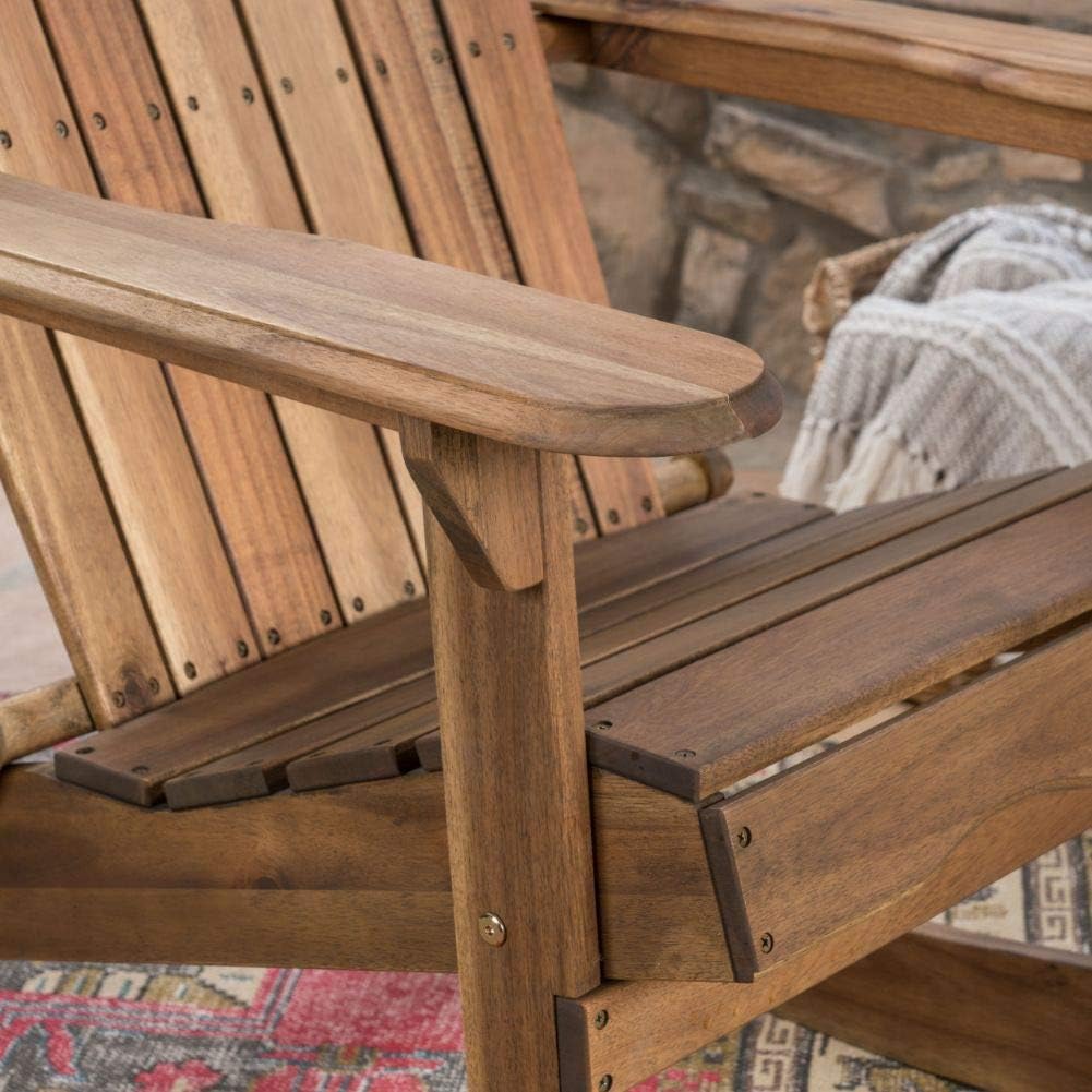 Natural Stained Acacia Wood Adirondack Rocking Chair N1744