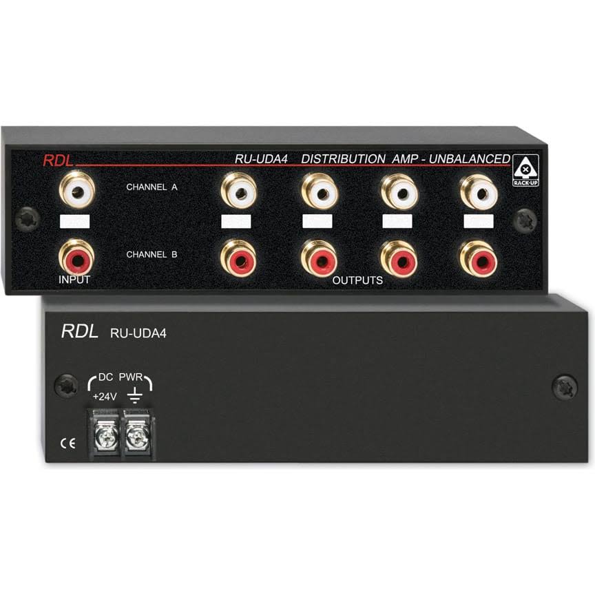 Stereo Audio Distribution Amplifier 2x4 RCA Jacks O415398