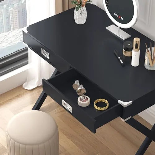 Small Computer Desk with Drawer 42" White M38210