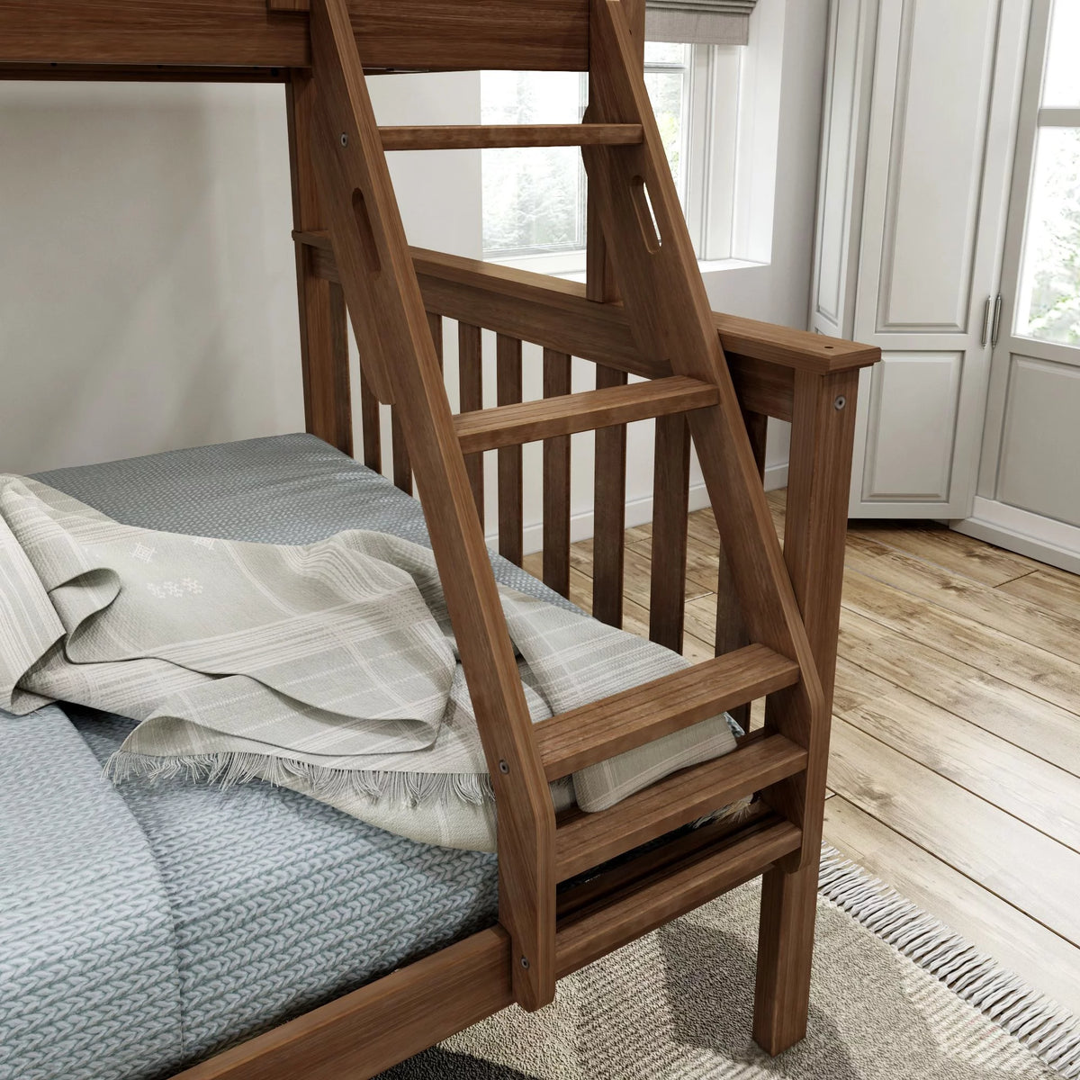 Twin over Full Solid Wood Bunk Bed Y4294