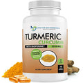 Organic Turmeric Curcumin 2250mg Veggie Capsules with Black Pepper Extract 180 Count T61313