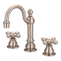 Brushed Nickel Widespread Lavatory Faucets with Pop-Up Drain D347364
