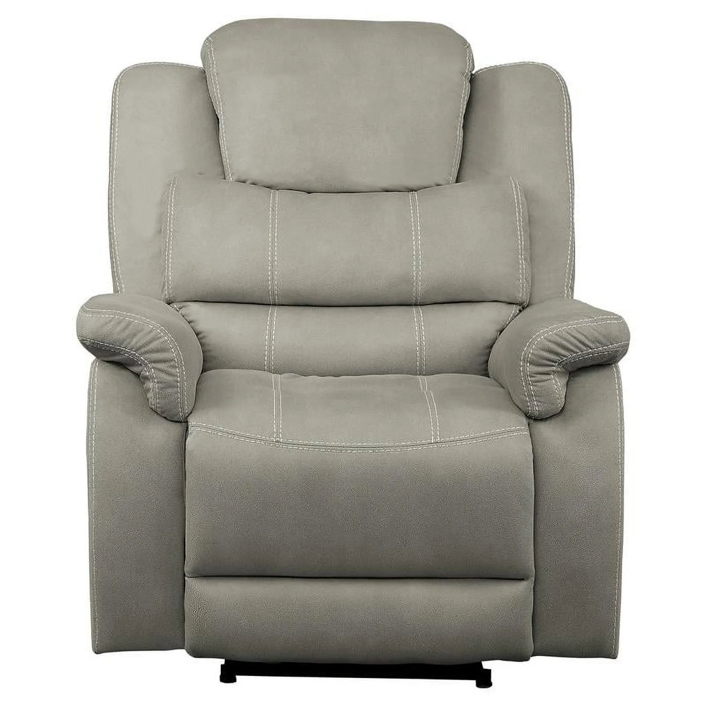 Gray Microfiber Power Reclining Chair I451103