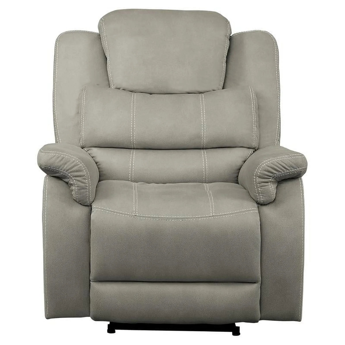 Gray Microfiber Power Reclining Chair I451103
