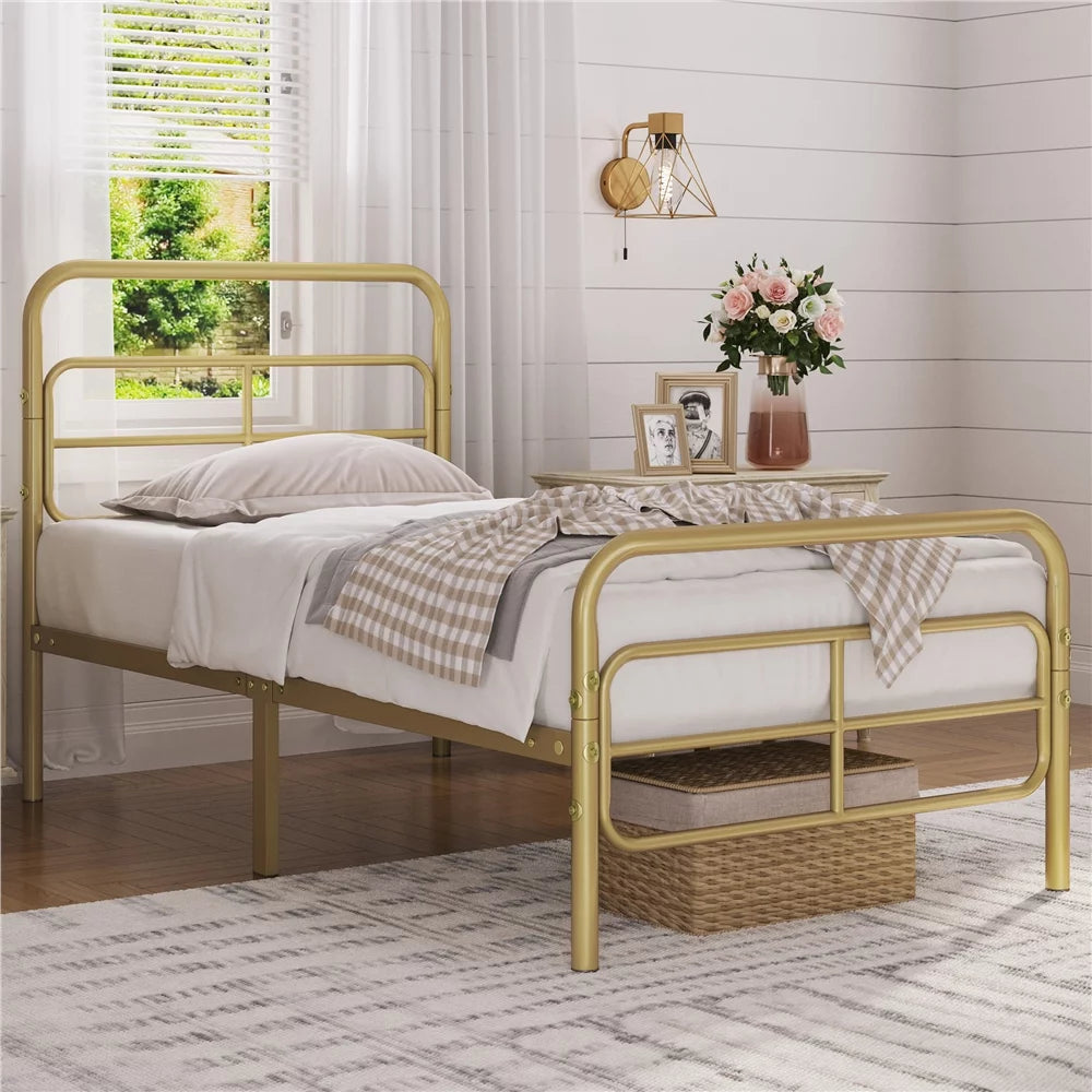 Queen Black Geometric Metal Bed U74365