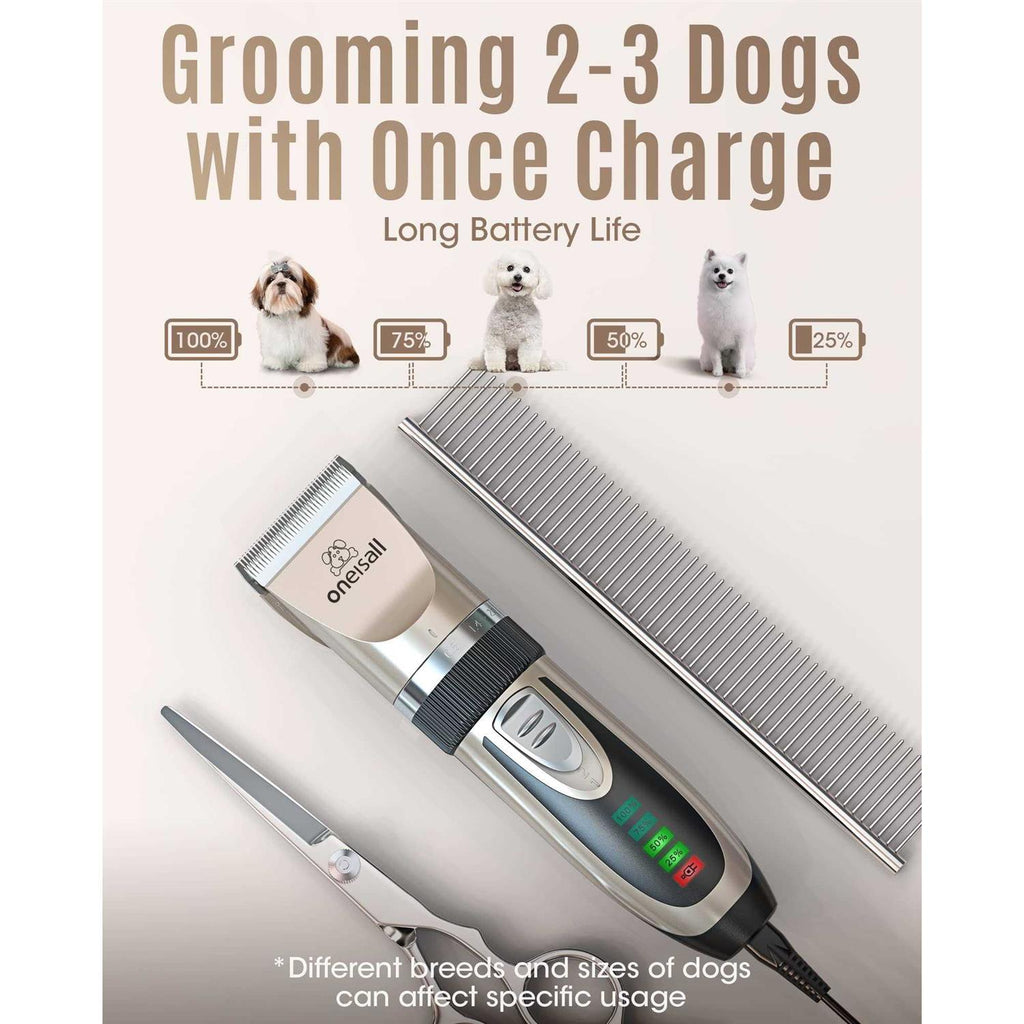 Low Noise 2-Speed Rechargeable Cordless Dog Clippers H34367
