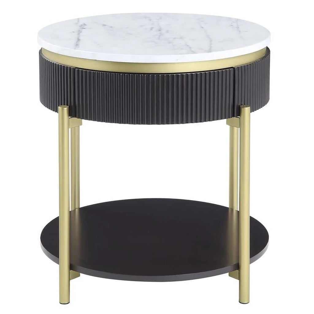 Wood 1-Drawer End Table Set of 2 Q107707
